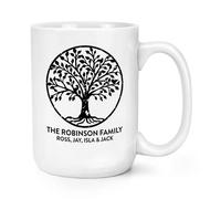 Personalizzato Albero Della Vita 426ml Large Tazza Famiglia Mamme Festa Del Papà