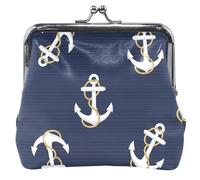 Personalizzato Ancore Bianco Oro Blu Carino Coin Purse per le Donne In Pelle Bacio Blocco Ragazze Piccolo Cambiamento Borsa