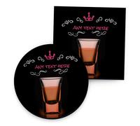Personalizzato Arancione Shot Design - Bevande Sottobicchiere - Rotondo O