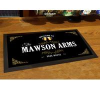 Personalizzato Asta Runner Birra Tappetino, Flourish Qualsiasi Nome Asta