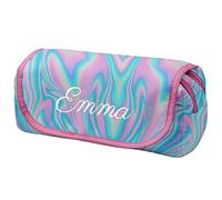 Personalizzato Astuccio Matita con 2 scomparti per Ragazze con Patta caso Portapenne Pennarelli ed Accessori Scuola Holo Arcobaleno [151]