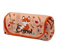Personalizzato Astuccio Matita con 2 scomparti per Ragazze con Patta caso Portapenne Pennarelli ed Accessori Scuola Volpe [151]