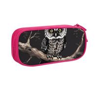 Personalizzato Astuccio Portamatite Late Night Owl Print Portapenne Con Cerniera Portamatite Borsa Per Adulto, Ragazzi, Insegnanti, 20X9X4Cm