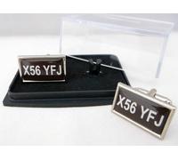 Personalizzato Auto Targa Numero di Stemma su Misura Gemelli da Uomo Regalo