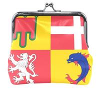 Personalizzato Auvergne Rodano Alpi Bandiera Delle Donne Portamonete & Sacchetti Bacio Blocco Carta Cambiare Borsa per la Moneta, Bandiera Auvergne-Rhone-Alpes, classico