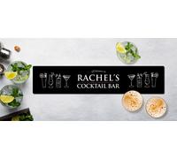 Personalizzato Barrette Runner Tappetino - Con Ogni Nome Cocktail Occhiali Casa