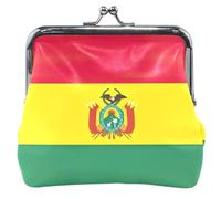 Personalizzato Bolivia Bandiera Nazionale Carino Portamonete per Le Donne Fibbia In Pelle Bacio Blocco Piccolo Cambiamento Borsa per Monete, Bandiera nazionale della Bolivia, classico