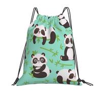 Personalizzato Borsa Coulisse Cute Panda And Bamboo Zainetto Unisex Sacca Sportivo per Spiaggia Sport Festival 36X42cm
