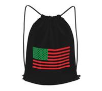 Personalizzato Borsa Coulisse Pan-African American Flag, con Coulisse Sacca Sportiva, Unisex Zaino da Viaggio, per Uomo Donna 36X42cm