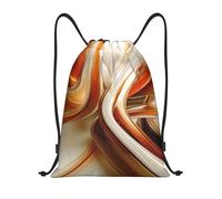 Personalizzato Borsa Coulisse White Lines Print Zainetto Leggero Sacca Sportivo per Sport Nuoto Festival 36X42cm