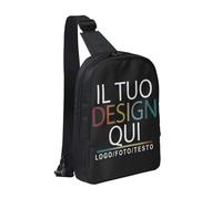 Personalizzato Borsello uomo tracolla il tuo quadro con foto e/o testo borsa a tracolla personalizzata zainetto per corsa viaggio escursionismo zaino monospalla donna