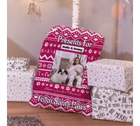 Personalizzato Cane Sacco Babbo Natale - Rosa Santa Paws - Cucciolo Calza Natale