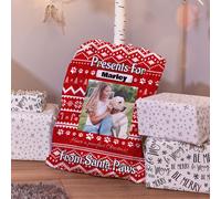 Personalizzato Cane Sacco Babbo Natale - Rosso Santa Paws - Cucciolo Calza