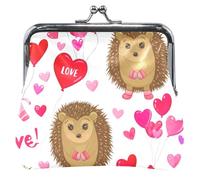 Personalizzato Carino Del Fumetto Riccio Cuore Palloncino In Pelle Portamonete Delle Donne Carino Bacio Blocco Della Carta Cambiamento Tit