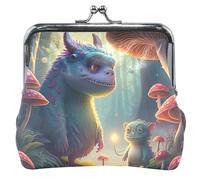 Personalizzato Carino Mostri Fungo Donne Carino Coin Purse Cuoio Bacio Blocco Carta Cambiare Borsa per Ragazze