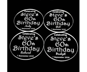 Personalizzato Celebrazione Sottobicchieri Trasparente