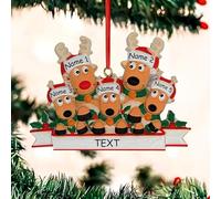 Personalizzato Cervo di Natale Pendente Albero di Natale Decorazione, Personalizzato Famiglia Natale Ornamenti 2025, Nome/Testo Personalizzato Regalo per La Famiglia e Gli Amici