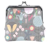Personalizzato Chic Natura Grigio Portafoglio In Pelle Per Le Donne Ragazze Fibbia Bacio Lock Ragazze Piccolo Cambiamento Portafoglio, Chic Natura Grigio, Chic Natura Grigio, Chic Nature Grigio