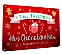 Personalizzato Cioccolata Calda Insegna - Natale Bevande Red Hot Cacao Station