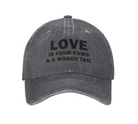Personalizzato Classico Cotone L'Amore È Zampe Bull Terrier Berretto da Baseball per Uomo Donna Traspirante Cappello da papà Protezione Solare Cotone, per Tutte Le Stagioni