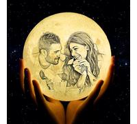 Personalizzato con foto Lampada Luna Photo,Moon Lamp 3d Personalizzabile con foto Moon Light 10cm 12cm 15cm 18 cm 20cm,Decorativo LED Luce Notturna