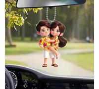 Personalizzato Coppia Ritratto Auto Ornamenti Da Appendere Personalizzato Nome Auto Decorazione Regalos Marito Moglie Coppia Compleanno Anniversario Di Natale Di Nozze Regalos (stile 3)