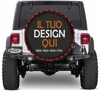 Personalizzato Copriruota di scorta il tuo con Foto personalizzate Testo copri ruota di scorta Proteggi pneumatici universali impermeabili antipolvere adatti a pneumatici per rimorchi RV SUV 15 inch