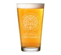Personalizzato Coronation Emblema King Charles III Pinta Vetro Birra Cider Gift