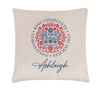 Personalizzato Coronation Emblema Originale King Charles III Copricuscino Gift