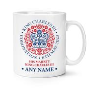 Personalizzato Coronation Emblema Originale Re Carlo III 284ml Tazza come Regalo