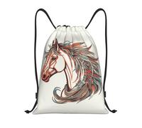Personalizzato Coulisse Borsa da Palestra Cupid Arrow Love Horse Zainetto con Coulisse Sacchetto Sportivo per Yoga Festival All'aperto 36X42cm