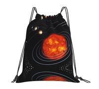 Personalizzato Coulisse Tasche Outer Space Galaxy Solar System Print Zainetti con Coulisse Sacca Ginnastica per Piscina All'Aperto Nuoto 36X42Cm