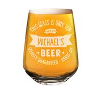 Personalizzato Craft Birra Tumbler Vetro Hands Spento 2/3 Pinta Papà Compleanno