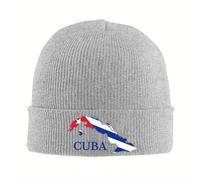 Personalizzato Cubano Cuba Mappa Bandiera Skullies Berretti Berretti Moda Inverno Caldo Donne Uomini Maglieria Cappello Unisex Adulto Bonnet Hat