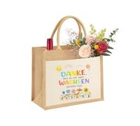 Personalizzato Educatore Insegnante Ostetrica College Sostenibile Borsa di iuta Cosmetici Trucco Trucco Sacchetto Regalo Sacchetto di iuta 100% iuta e cotone, Grazie Crescere, s