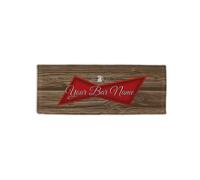Personalizzato Effetto Legno Rosso Birra Etichetta Design Microfibra BAR Man