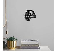 Personalizzato famiglia cognome segno iniziale diviso lettera ghirlanda regalo di nozze personalizzato primi nomi segno monogramma porta appendiabiti parete Decor regalo per coppia