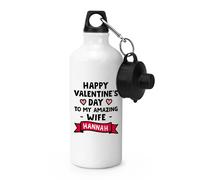 Personalizzato Felice Valentine's Giorno A My Stupefacente Wife SPORTS Borraccia