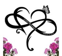 Personalizzato Forever Infinity Simbolo Love Sign, nomi personalizzati e data segno, segni di nozze, segni di metallo per nuova casa, matrimonio, coppia, San Valentino, amore in metallo con nome Wall