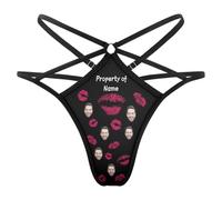 Personalizzato Foto Viso Perizoma per Donne Viso Biancheria Intima Mutandine Regali per Fidanzata Sposa Moglie Divertente Boyfriend Mutandine con faccia per compleanno anniversario San Valentino,12