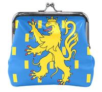 Personalizzato Franche Comte Flag Coin Purse per gli uomini donne fibbia in pelle bacio blocco cambio borsa per ragazze, Bandiera Franca Comte, classico