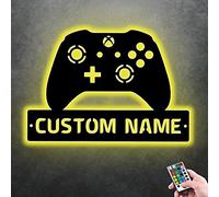 Personalizzato Gamer Metal Sign Wall Art Lamp Gioco LED Neon Sign Night Lights Nome personalizzato Home Decor Gamer Sign per Teen Boys Game Room Decor (Stile 6)