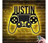 Personalizzato Gamer Metal Sign Wall Art Lamp Gioco LED Neon Sign Night Lights Nome personalizzato Home Decor Gamer Sign per Teen Boys Game Room Decor (Stile 7)