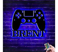 Personalizzato Gamer Metal Sign Wall Art Lamp LED Game Neon Sign Night Lights Nome personalizzato Home Decor Gamer Sign per Teen Boys Game Room Decor Camera da letto Decorazione da parete (Stile 9)