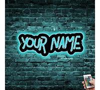 Personalizzato Gamer Metal Sign Wall Art Lamp LED Game Neon Sign Night Lights Nome personalizzato Home Decor Gamer Sign per Teen Boys Game Room Decor Camera da letto Decorazione da parete (Stile 3)