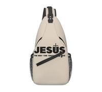 Personalizzato Gesù Cristo La Via verità La Vita Sling Bag Religione Croce Fede Cristiana Crossbody Petto Zaino Spalla Daypack