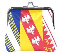 Personalizzato Grand Est Bandiera In Pelle Portamonete Titolare Delle Donne Fibbia Bacio Blocco Piccolo Cambiamento Borsa