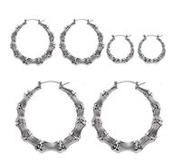 Personalizzato Grande Celebrità Orecchini Cerchio Oro Grande Bambù Cerchio Cerchio Orecchini Gioielli Fascino Compleanno Catena Regalo Per Le Donne Con Nomi, Taglia unica, come descritto