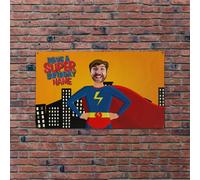 Personalizzato Happy Birthday Viso & Nome Supereroe 1.5x0.9m Banner