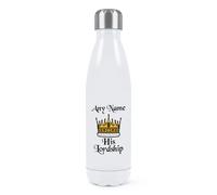 Personalizzato His Signoria Parete Doppia Acqua Bottiglia Royal Divertente Crown
